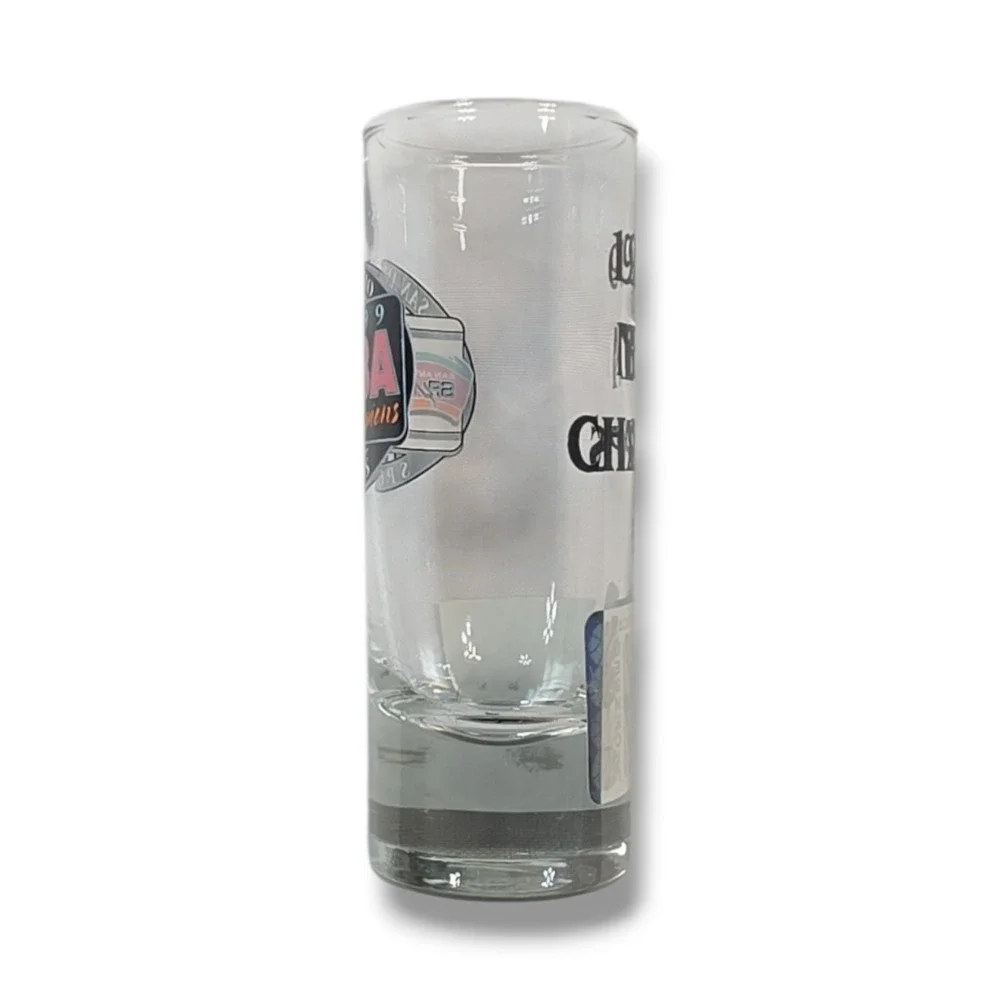 Vintage NBA San Antonio Spurs 1999 Champions‎ Shooter Shot Glass Clear NWT